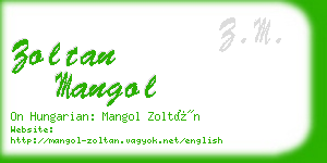 zoltan mangol business card